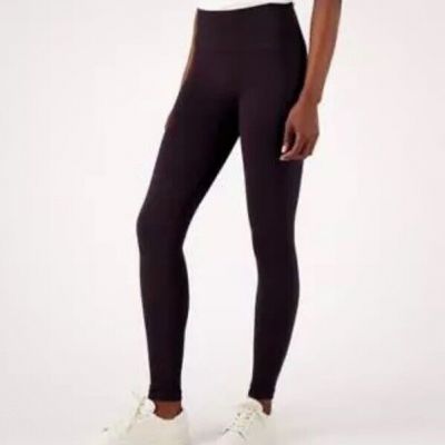 AnyBody Women's Leggings Plus Size 3X Soft Jacquard Smoothing Gym Workout