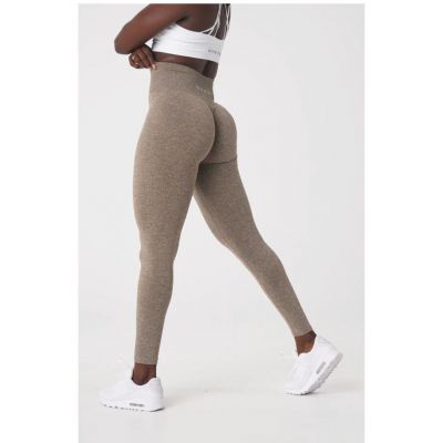 NVGTN Mocha High Waist Scrunch Seamless Leggings Womens Small New Activewear