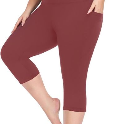MOREFEEL Plus Size Leggings for Women with Pockets-Stretchy X-4XL Tummy Control