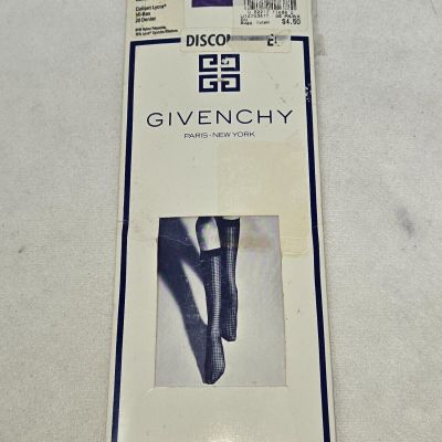 GIVENCHY FRENCH TRELLIS LYCRA SHEER KNEE HIGH SNDALTOE VIOLETTE ONE SIZE 1989