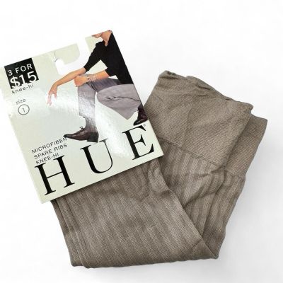 HUE Microfiber Spare Ribs Knee High Terrain Womens Size 1 New