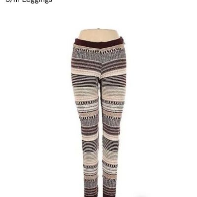 Debut Striped Thermal Leggings Lounge Knit Pants Small Style J6069 Cozy Comfy