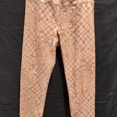 Beyond Yoga Women's Paisley SoftMark High Waisted Midi Beige Size S Legging