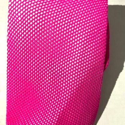 New Womens Fuchsia Hot Pink Fishnet Footless Tights Hosiery Pantyhose One size