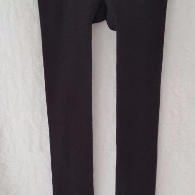 Womens Tights Size S M Small Medium Black Fleece Lined Footed NEW