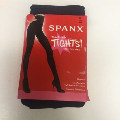 SPANX TIGHT END TIGHTS HIGH-WAISTED TIGHTS VERY BLACK SIZE D NWT