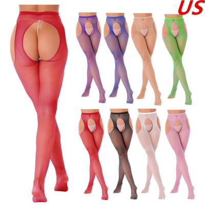 US Women's Fishnet Footed Sexy Sheer Pantyhose Hold Up Thigh High Stockings