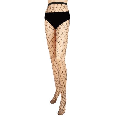 New Women Fishnet Tights - High Waist, Stretchy Mesh with Multiple Hole Sizes