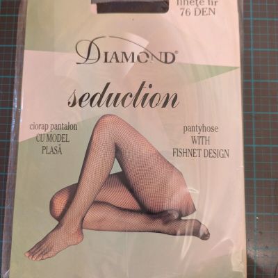 Adesgo Diamond Seduction Pantyhose Full  Fishnet Size S Black