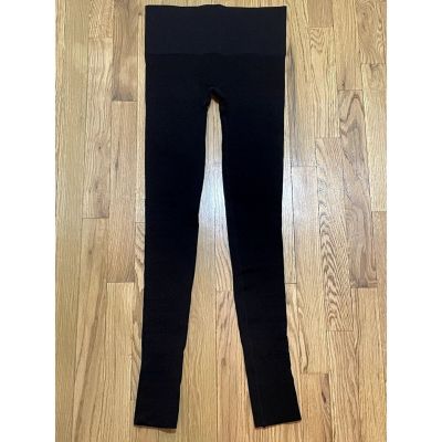 Blanqi? Black High Performance Support Hipster Cuffed Leggings, Size Small