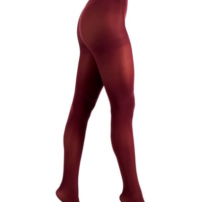 allbrand365 designer Womens Solid Opaque Tights Size:X-Small/Small Color:Wine