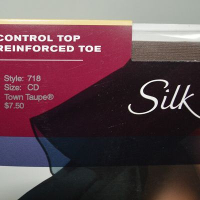 Hanes Silk Reflections Stockings Silky Sheer TOWN TAUPE CD 718 Control Top