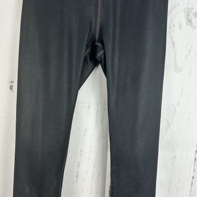 Athleta XS Black Shiny Athletic Crop Leggings