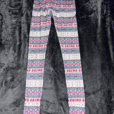 XS Skims Plush Pointelle Leggings Opal Fair Isle