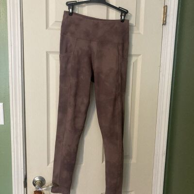 Maurice’s size small leggings tight legs side pockets brown marble like tie dye