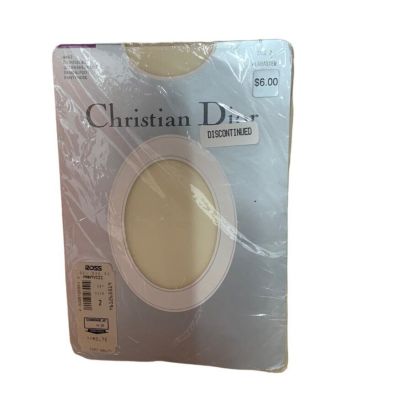 Christian Dior Diorissimo Sheer Ultrasheer Pantyhose Size 2 Sandalfoot