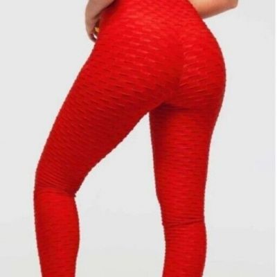 Scrunch Butt Leggings Work Out Leggings Booty Lifting Leggings Yoga Leggings RED