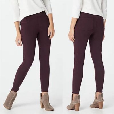 SPANX The Perfect Ankle Size Large Ponte Knit Pull On Skinny Pants Brandywine