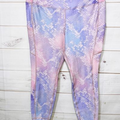 Torrid Active Womens Leggings Size 2 Pink & Purple Stretch Pull On