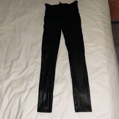 Spanx Size S Faux Leather Leggings for Women - Black