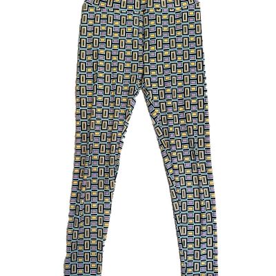 Lularoe Leggings OS Pattern Geometric Vintage Look Mod 60s Soft Workout Leisure