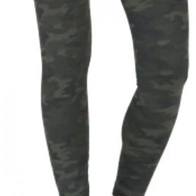 Spanx Leggings XL Camo Coated Shine Full Length Pants tummy control Camoflauge