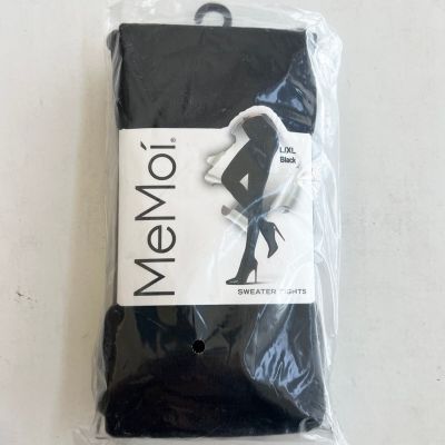 New MeMoi Sweater Flat Knit Tights Women’s SIZE L/XL Black MO-325