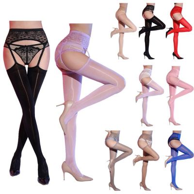 Womens Tights Lace Suspender Stockings Silky Thigh High Stockings Tempting Sexy