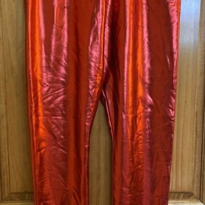 Zoe+Liv Women's (Junior) Holiday Christmas Red Lurex Leggings ~ NEW