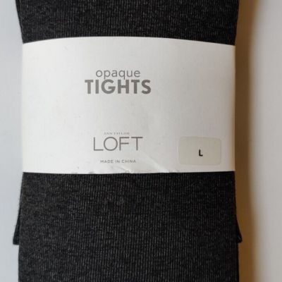 Opaque Tights Ann Taylor Loft Large Grey New In Packaging!!!