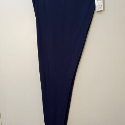 NWT Eileen Fisher Midnight blue HI WST ankle Leggings Large