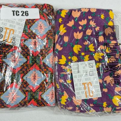 2 Pair of New LuLaRoe Tall and Curvy Buttery Soft Workout Yoga Leggings TC 26