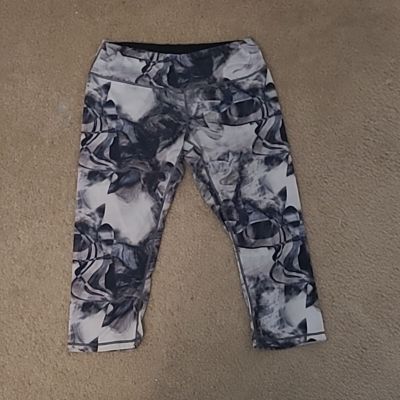 Ododos grey and white marbled pattern workout leggings size M women