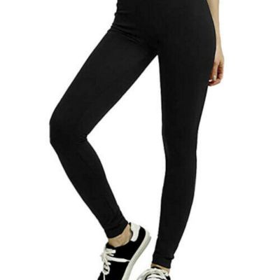 SOFRA Womens Black Skinny Active Wear Leggings Size: FREE SIZE