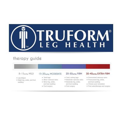 Truform Women's Stockings Thigh High Sheer: 15-20 mmHg M WHITE (1774WH-M)