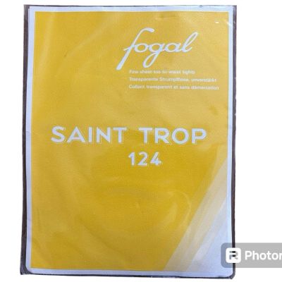 Vintage Fogal Pantyhose Tights Size Large Brasil 121 Saint Trop 124 Sheer Toe