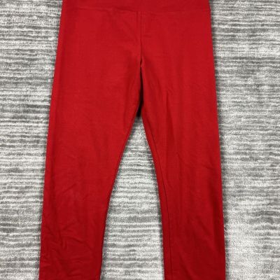 Style & Co Pants Womens Medium Red Capri Leggings Casual