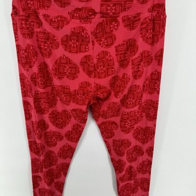 LuLaRoe Tall & Curvy Leggings Aztec Valentine's Day Hearts