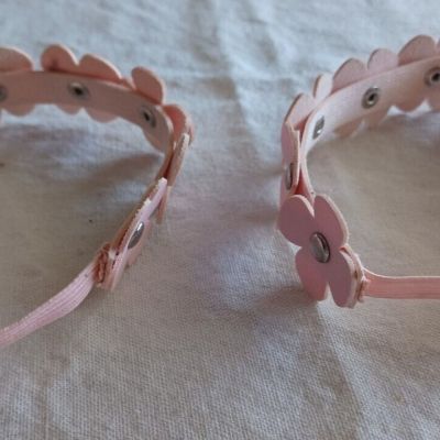 1960s Pink Flower garters for stockings