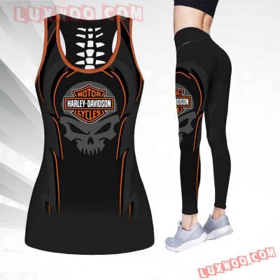 Harley--Davidson Limited Edition Woman Tanktop Legging 3D All Over Print S-5XL