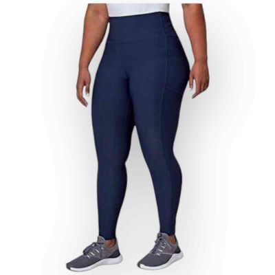 Mondetta Ladies’ High Rise Tight Leggings with Mesh Ankle Detail - blue. 241M