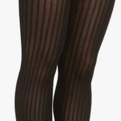 SPANX Star Power, Black, Center Stage, Ribbed Row Patterned, Shaping Tights