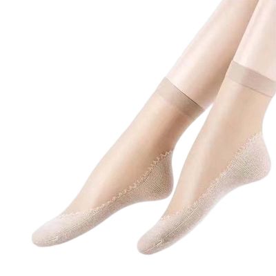 10 Pairs Transparent Socks Non-slip Sweat Absorption See Through Ankle Sock