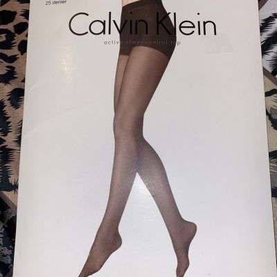 Calvin Klein Active Sheer Control Top Pantyhose **Nude** New