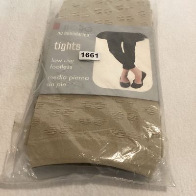 Footless Tights No Boundaries olive green textured  medium/tall new in package