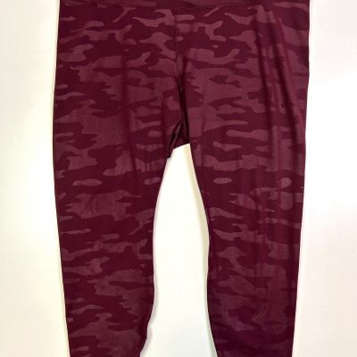 old navy camo print eleveate go dry leggings cropped red plus size 2x ? READ