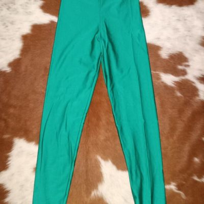 nwot American Apparel Leggings SIZE XS Emerald Green Made in USA