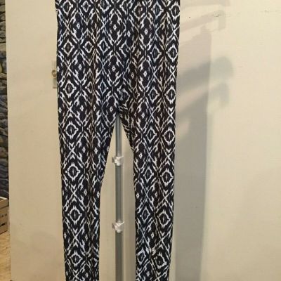 Sugar High leggings, Medium, Black/White, Elastic Waist, Stretch Tag $24.00, NWT