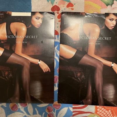 Victoria’s Secret Very Sexy Classic Stocking Two Pair - 1 White & 1 Black SZ B