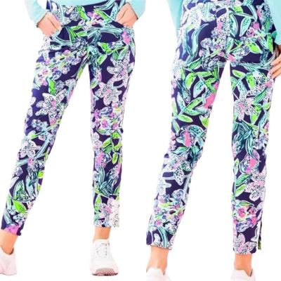 Lilly Pulitzer Luxletic Corso Golf Pant 4 Sway This Way Multicolor Bright UPF 50